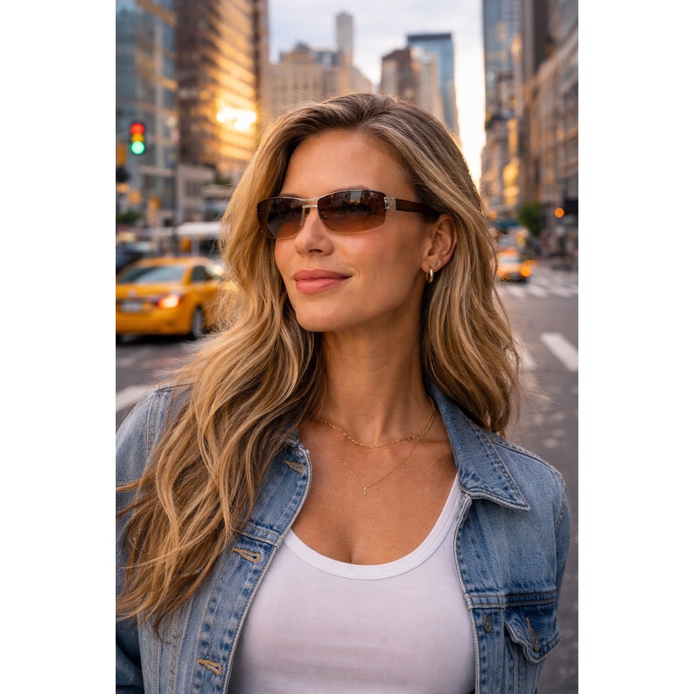 Downtown Summer Vacation Foster Grant VL Gold Brown Gradient Sunglasses